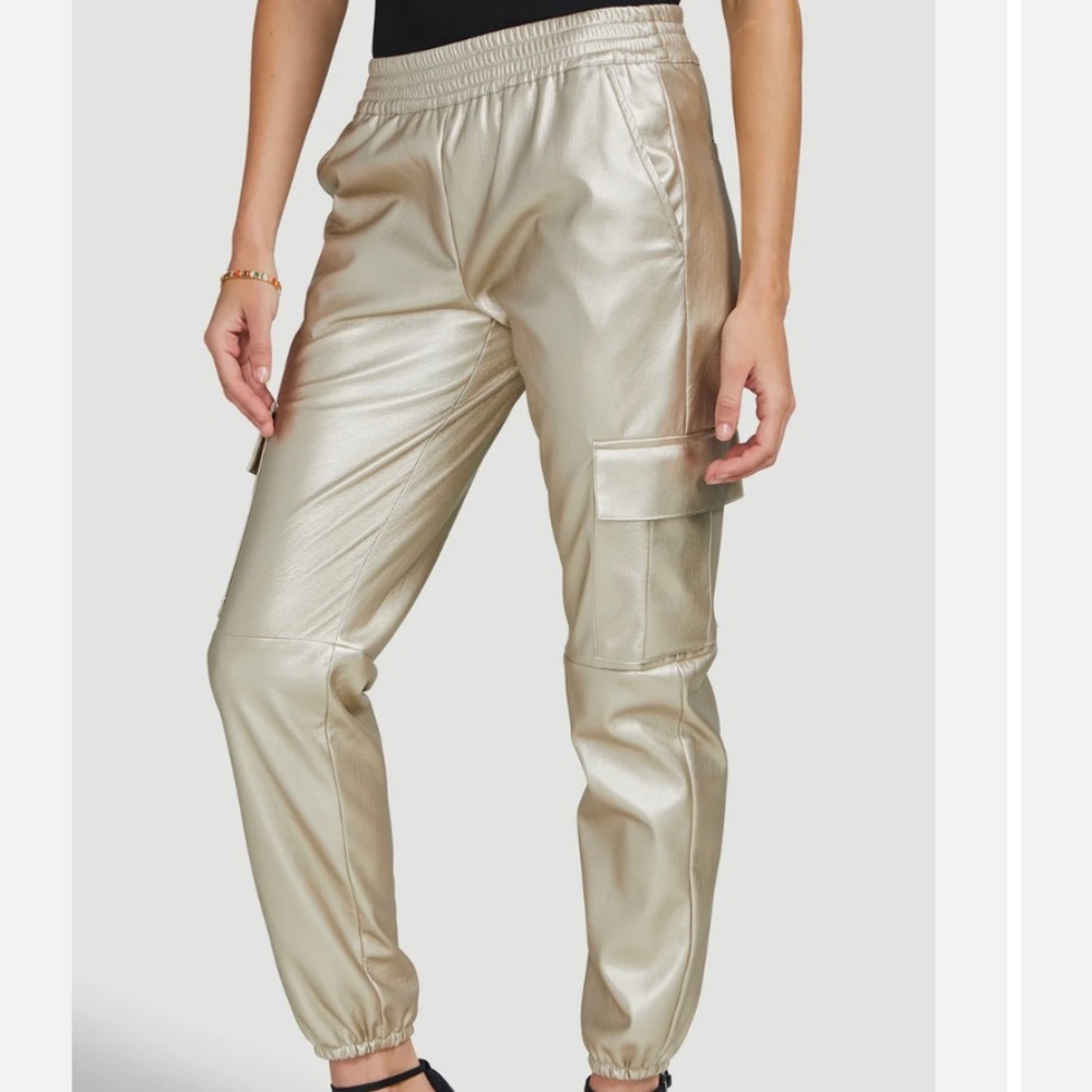Generation Love-- Aidan Metallic Vegan Leather Jogger